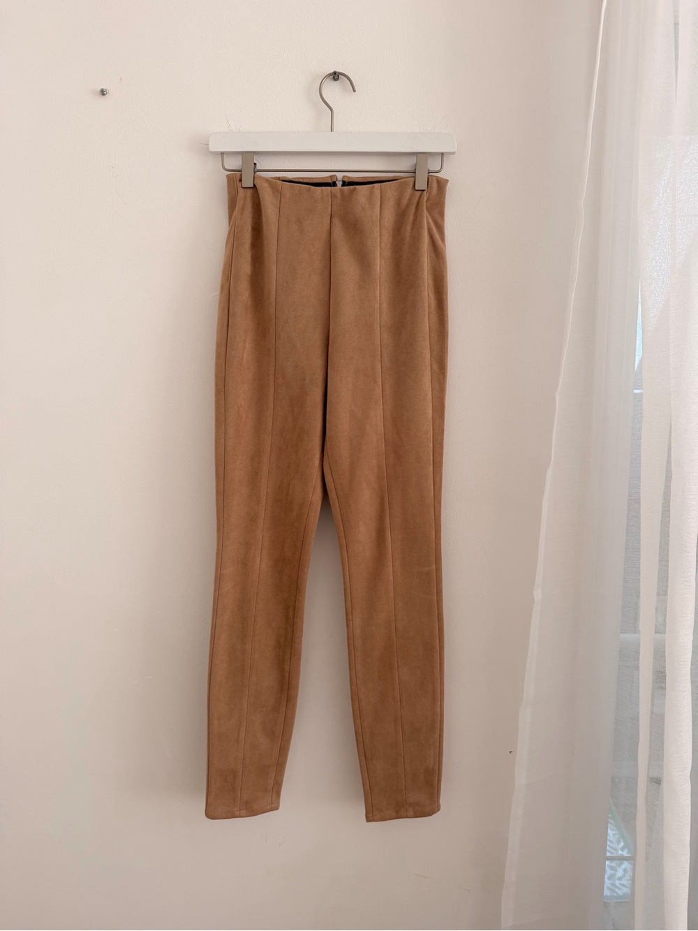 Blank NYC Camel Suede-Look Skirt